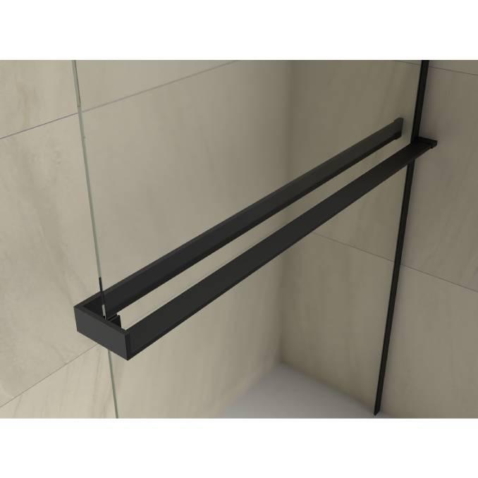 Walk-in COPEN MONTE SUPERIORE 800x2000, 8mm staklo, polica i držač mat crni 4