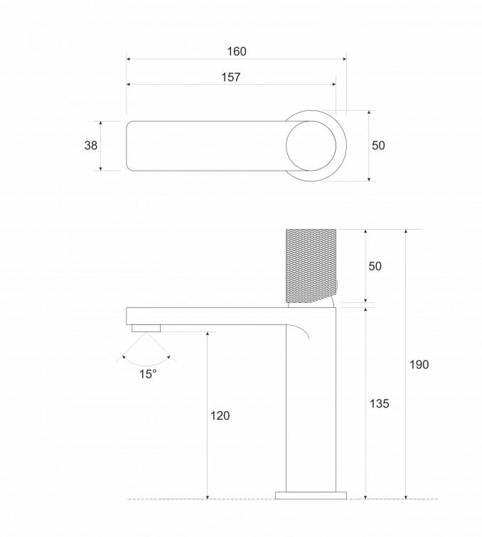 Baterija za lavabo COPEN NOOK GRIP hrom 2