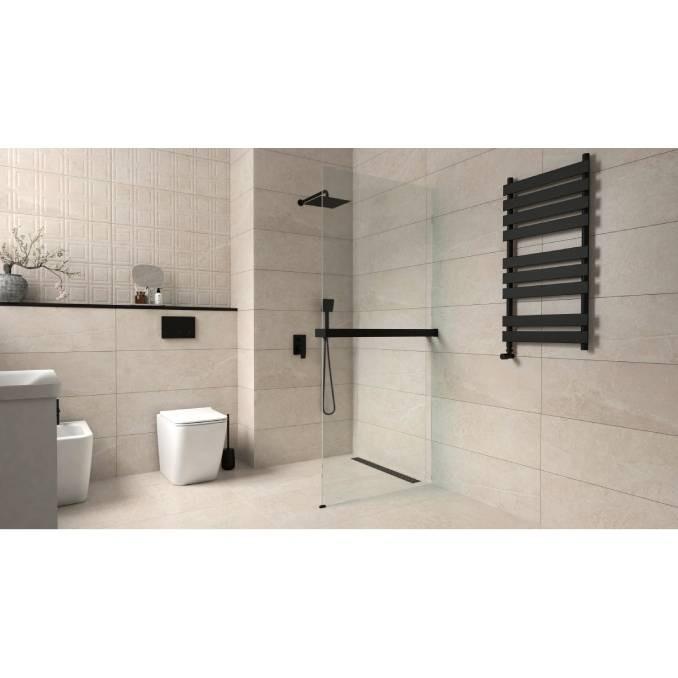 Walk-in COPEN MONTE SUPERIORE 1000x2000, 8mm staklo, polica i držač mat crni 3