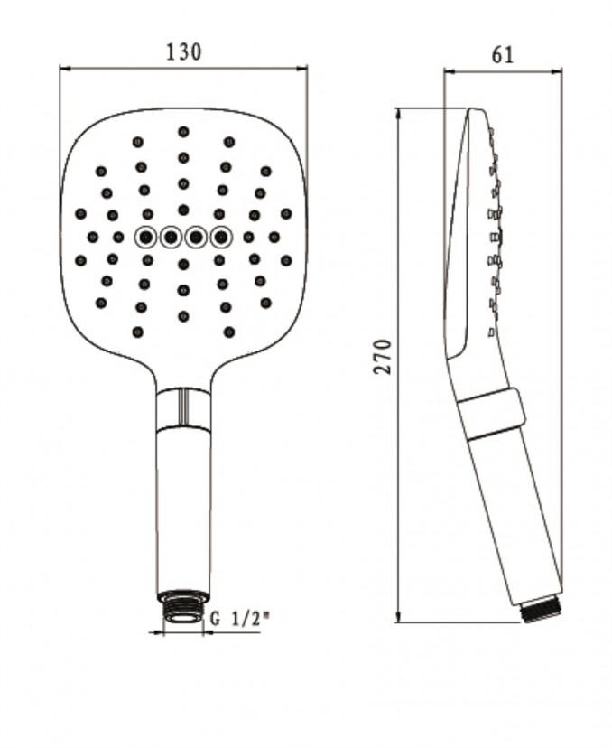 Tuš ručica COPEN 3F 140mm 2