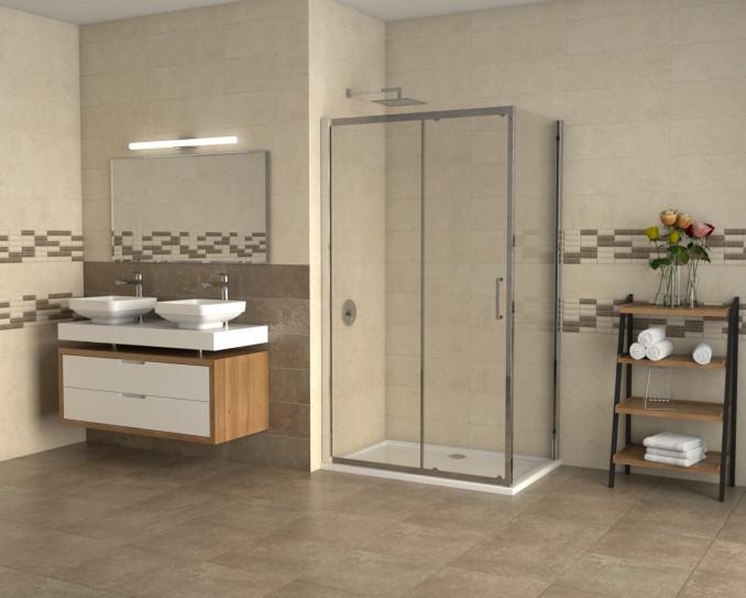 Stakleni paravan COPEN ATLAS 1500x1950 staklo 6mm providno 3