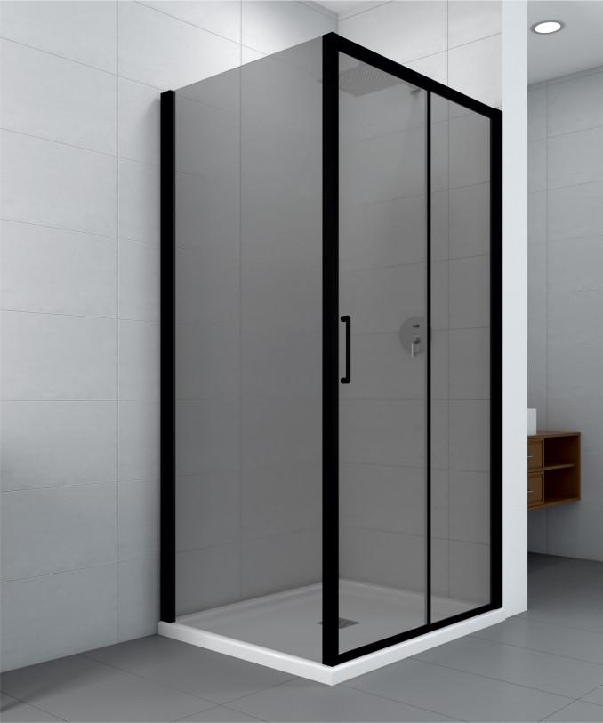 Bočno staklo COPEN ATLAS BLACK 900x1950 staklo 6mm crni mat ram 3