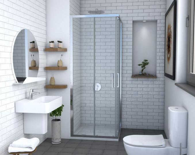 Tuš kabina COPEN STAR 900x900x2000 staklo 8mm providno 2