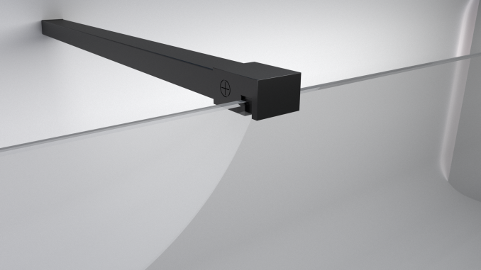 Walk-in COPEN MONTE DARK 800x2000 crni mat ram 8mm grey staklo 4