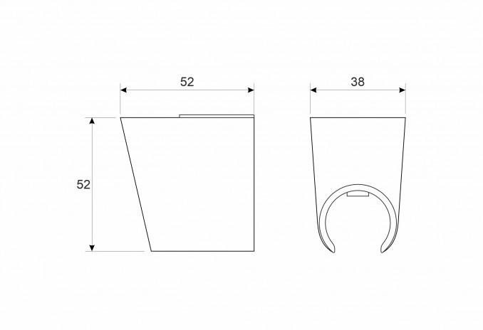 Držač tuš ručice COPEN NOOK mat crni 2