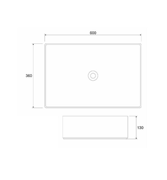 Lavabo COPEN nadgradni 600x360x130 matt khaki 4
