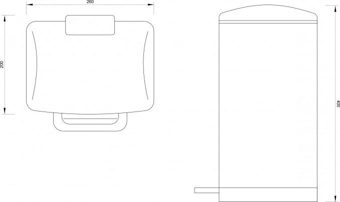 Kanta za otpatke COPEN 12L kvad. saten softclose 2