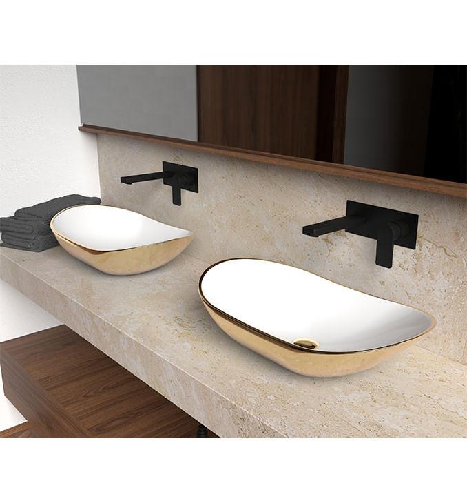 Lavabo COPEN nadgradni 615x360x155 zlatno beli 2