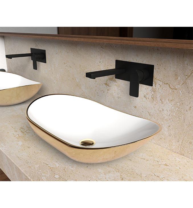Lavabo COPEN nadgradni 615x360x155 zlatno beli 3