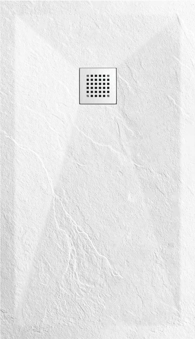 Tuš kadica COPEN SLATE WHITE 1000x800x25 sa S/S white rešetkom