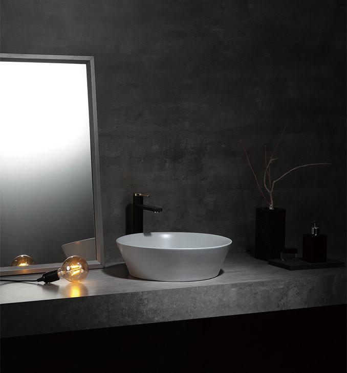 Lavabo COPEN nadgradni 430x430x130 matt gray 2