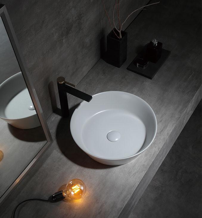 Lavabo COPEN nadgradni 430x430x130 matt gray 5