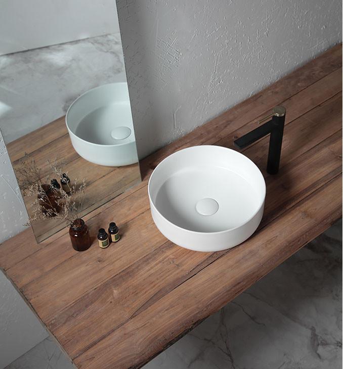 Lavabo COPEN nadgradni 410x410x120 matt white 5