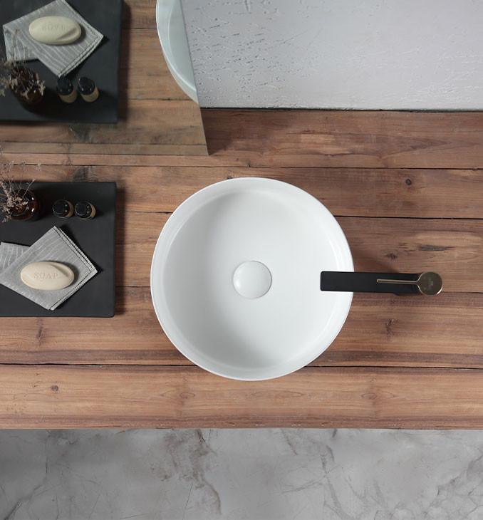 Lavabo COPEN nadgradni 410x410x120 matt white 6
