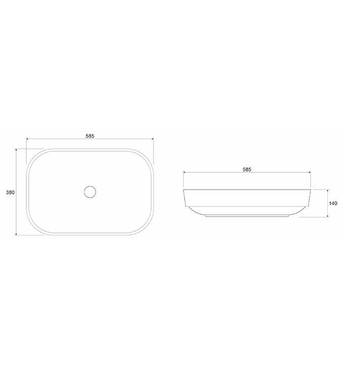 Lavabo COPEN nadgradni 585x380x140 3