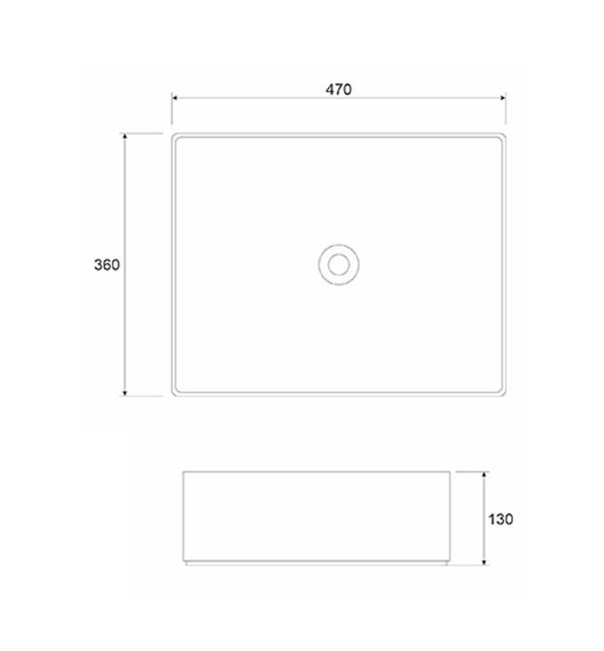 Lavabo COPEN nadgradni 470x360x130 5