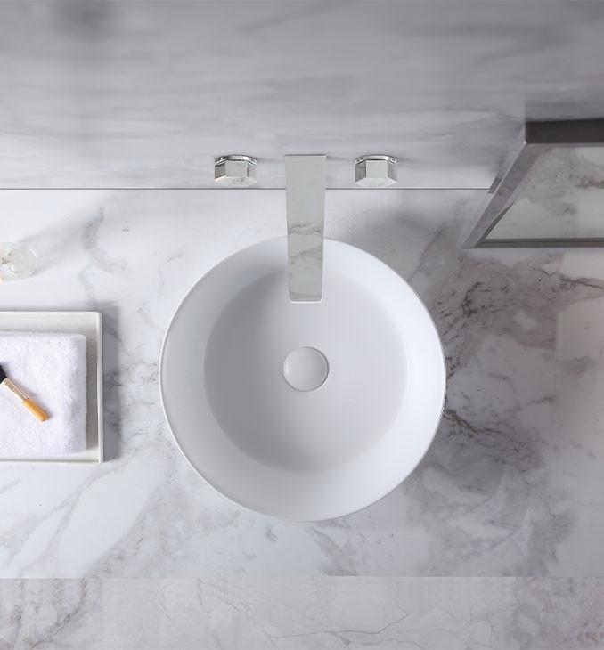 Lavabo COPEN nadgradni 430x430x130 matt white 3