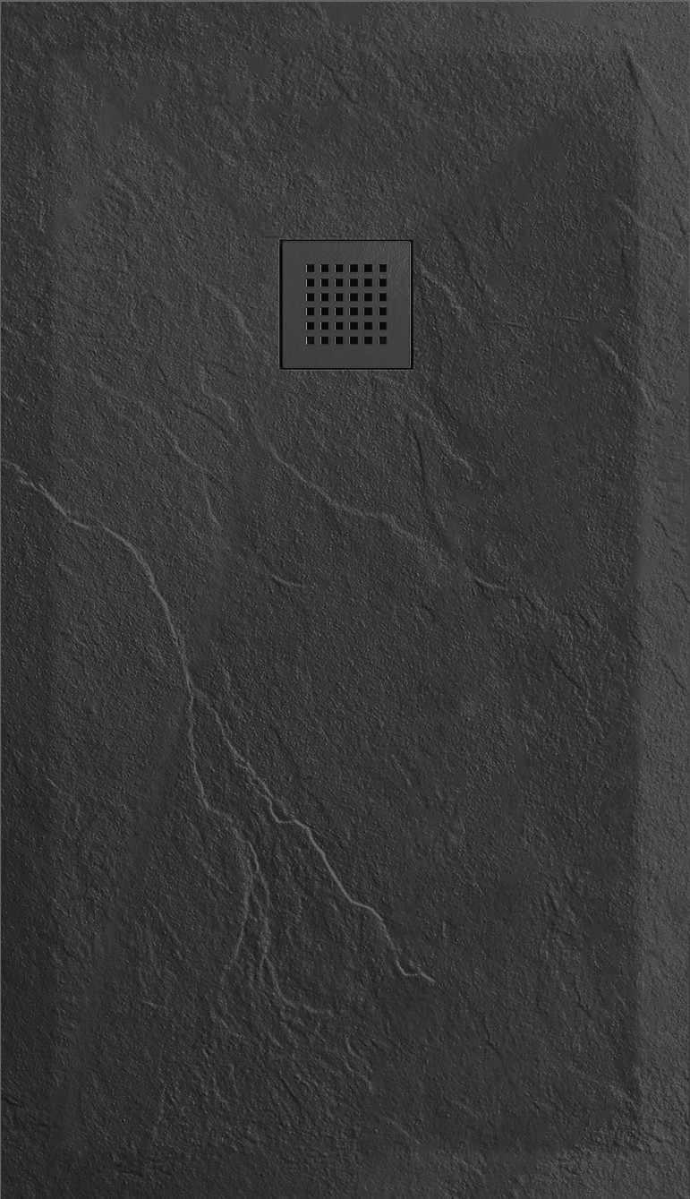 Tuš kadica COPEN SLATE BLACK 1200x800x25 sa S/S black rešetkom