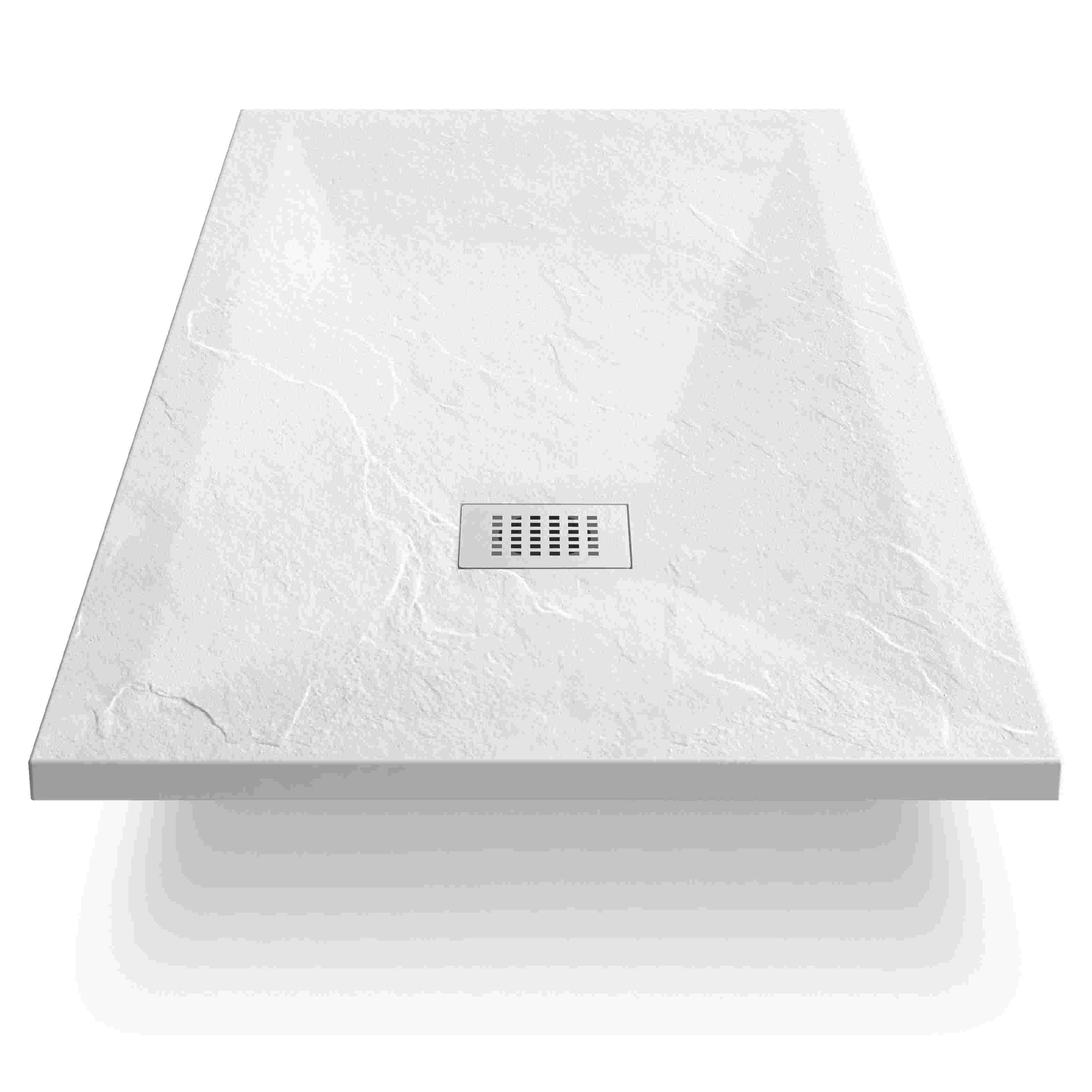 Tuš kadica COPEN SLATE WHITE 1200x700x25 sa S/S white rešetkom 2