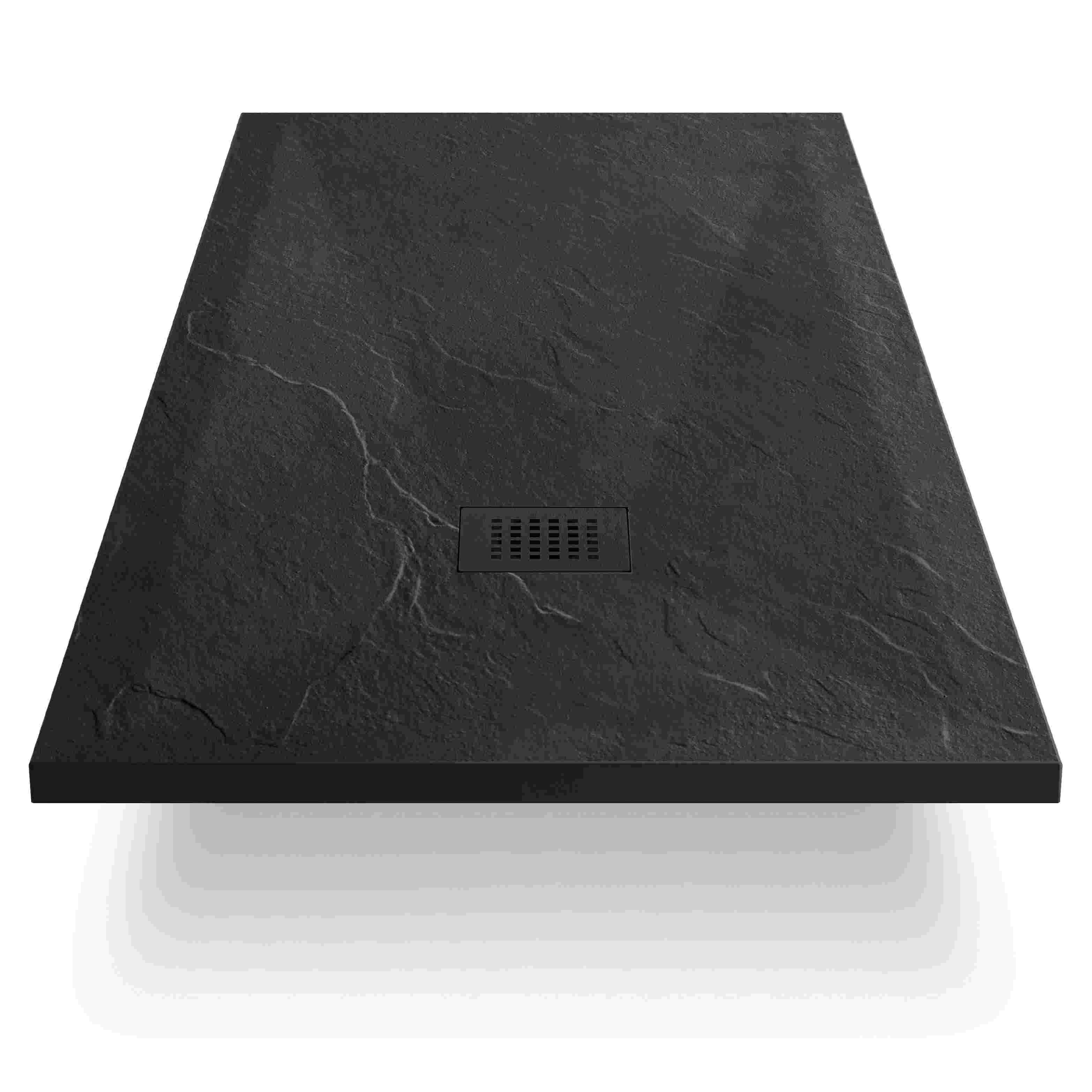 Tuš kadica COPEN SLATE BLACK 1000x900x25 sa S/S black rešetkom 3
