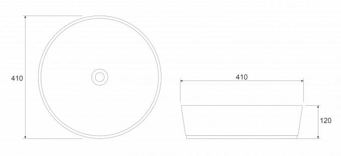 Lavabo COPEN nadgradni 410x410x120 2