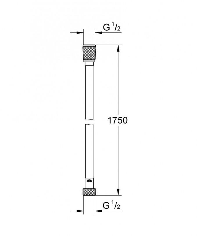 Tuš crevo GROHE SILVERFLEX 1750mm chrome 2