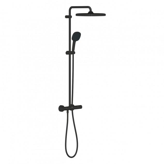 Termostatska baterija sa uspons tušem GROHE TEMPESTA SYSTEM 250 CUBE matte black
