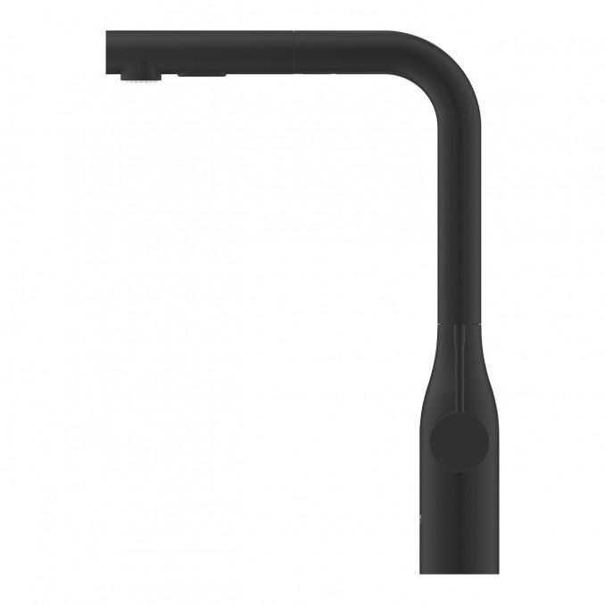 Baterija za sudoperu GROHE ESSENCE L sa izvlačećim tušem 2F phantom black 3
