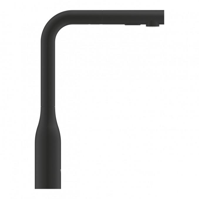 Baterija za sudoperu GROHE ESSENCE L sa izvlačećim tušem 2F phantom black 4