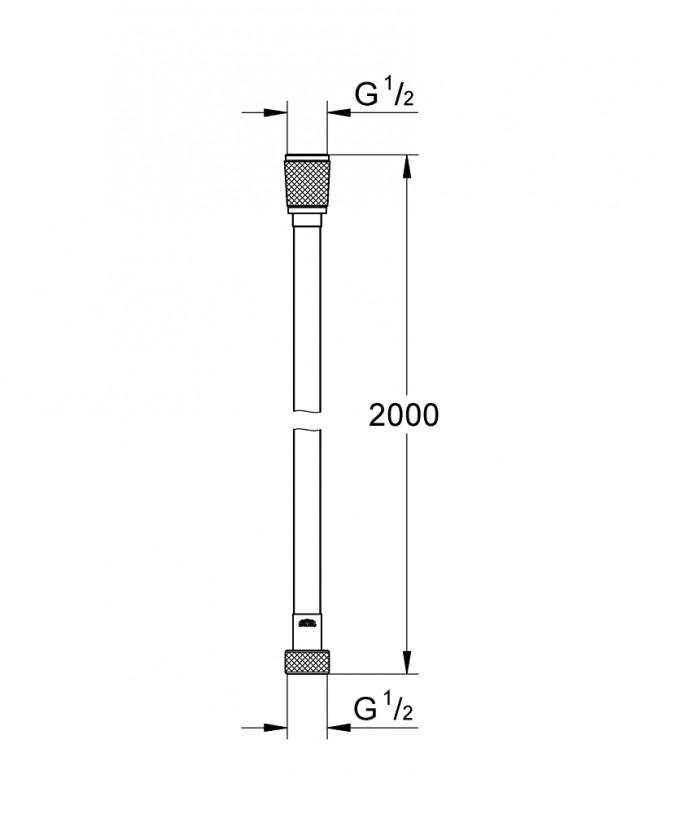 Tuš crevo GROHE SILVERFLEX 2000mm chrome 2