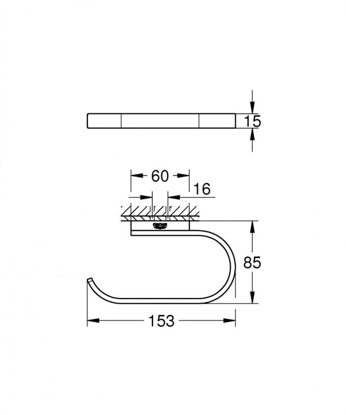 Držač toalet papira GROHE SELECTION phantom black 2