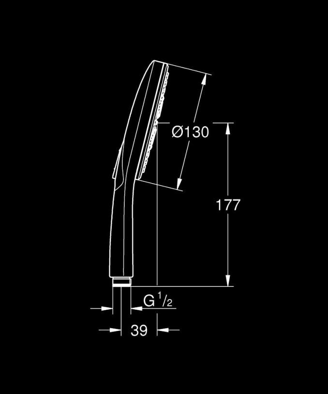 Tuš ručica GROHE RAINSHOWER SMARTACTIVE 130 3F cool sunrise 2
