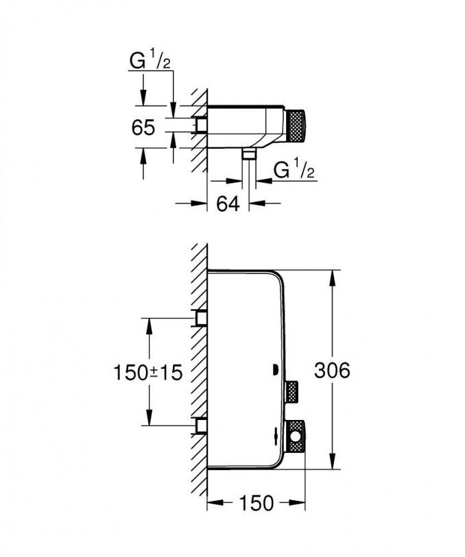 Termostatska baterija za tuš GROHE GROTHERM SMARTCONTROL 2