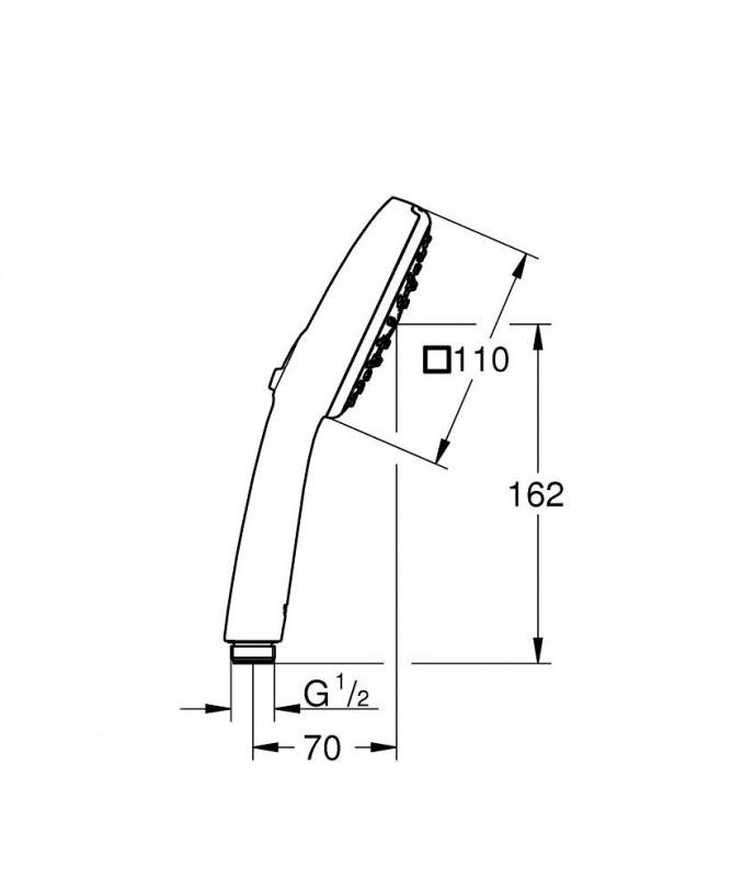 Tuš ručica GROHE TEMPESTA CUBE 110 3f 2