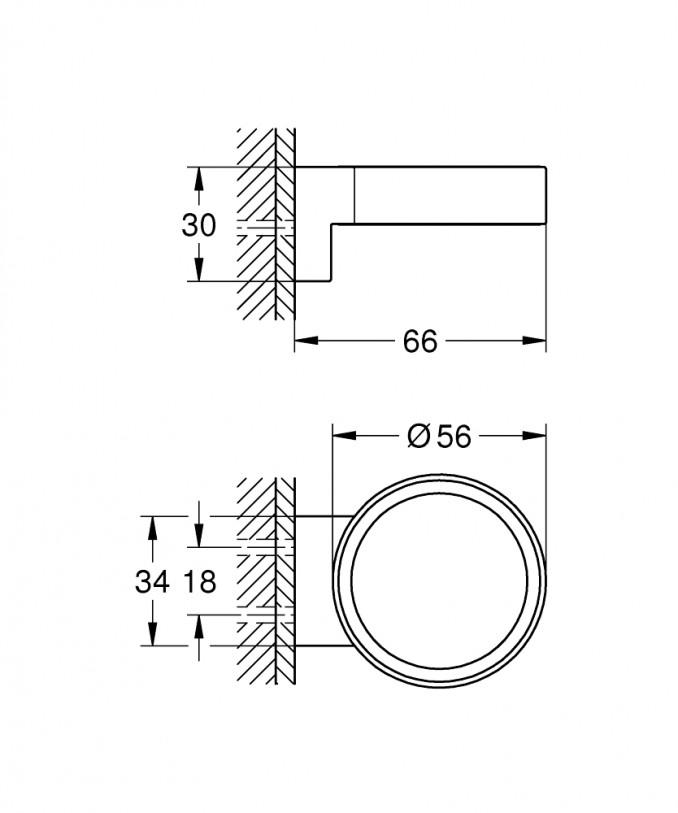 Držač GROHE SELECTION hard graphite 2
