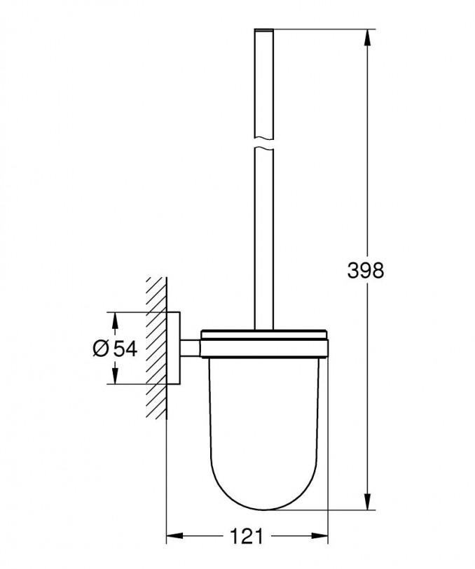 Wc četka GROHE ESSENTIALS matte black 2