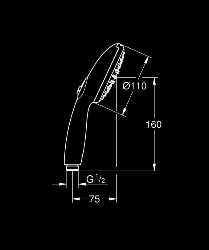 Tuš ručica GROHE TEMPESTA 110 2f matte black 2