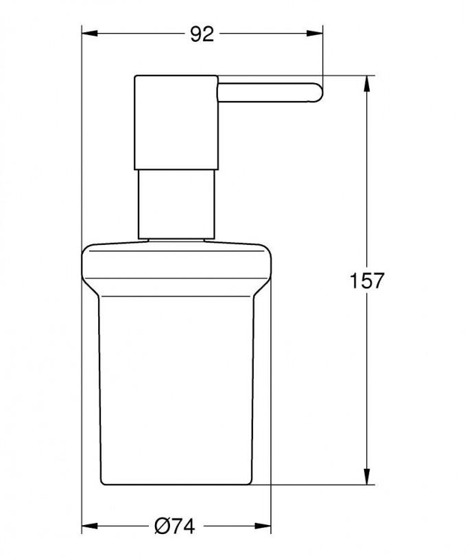Dozer sapuna GROHE ESSENTIALS matt black 2