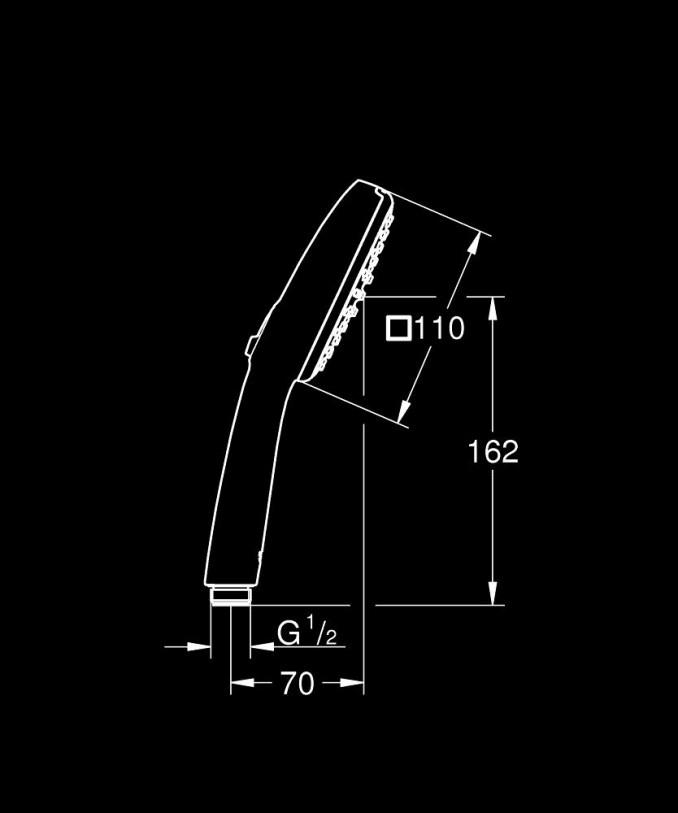 Tuš ručica GROHE TEMPESTA CUBE 110 2f 2