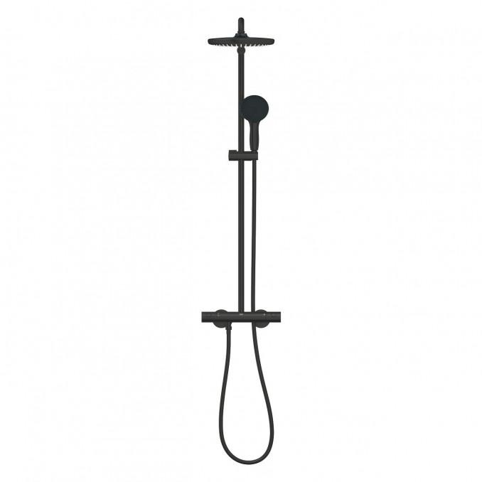 Termostatska baterija sa usponskim tušem GROHE TEMPESTA SYSTEM 250 matte black 3