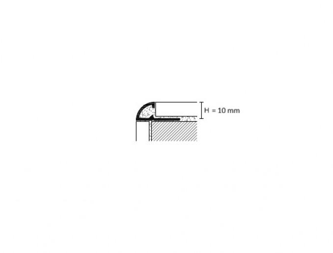 Profil PROFILPAS PROTRIM spoljni ugao 10mm white PVC 270cm 2