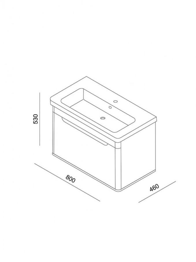 Ormarić LINEART WING 800 cadiz sa lavaboom 2