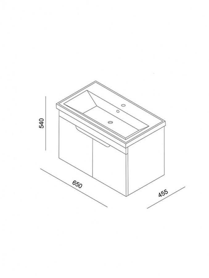 Ormarić LINEART ENJOY 650 atlantis sa lavaboom 3