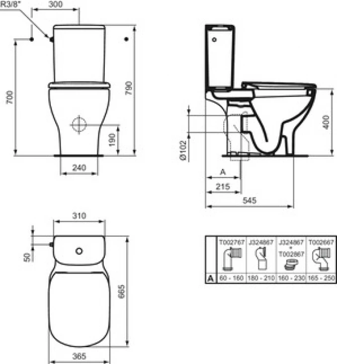 Vodokotlić IDEAL STANDARD TESI 2