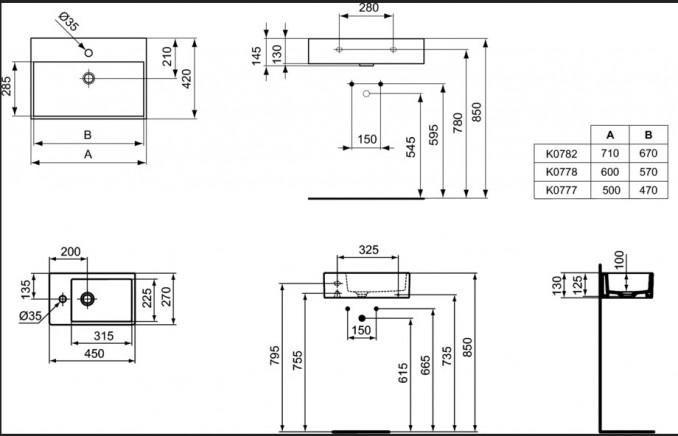 Lavabo IDEAL STANDARD STRADA 50x42 2