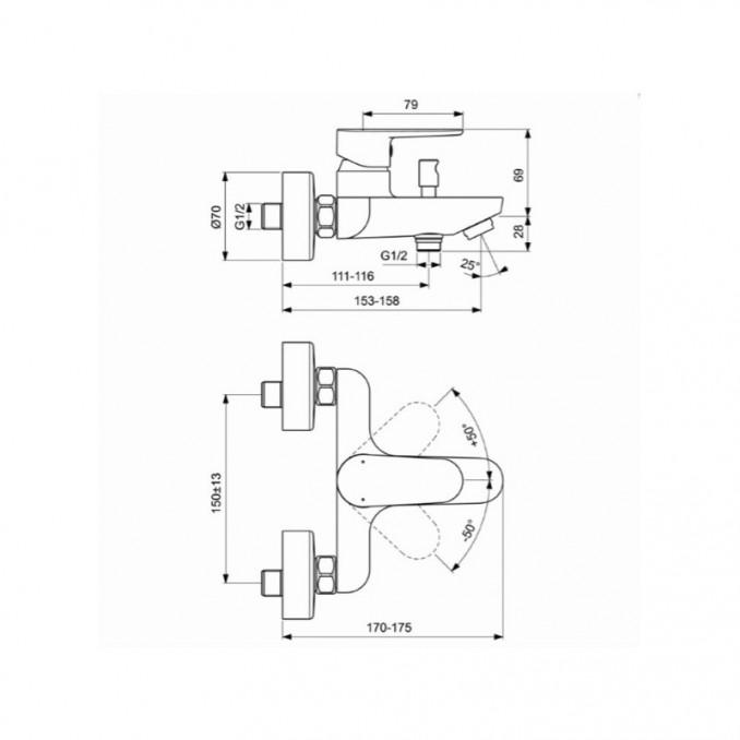 Baterija za kadu IDEAL STANDARD TYRIA 2