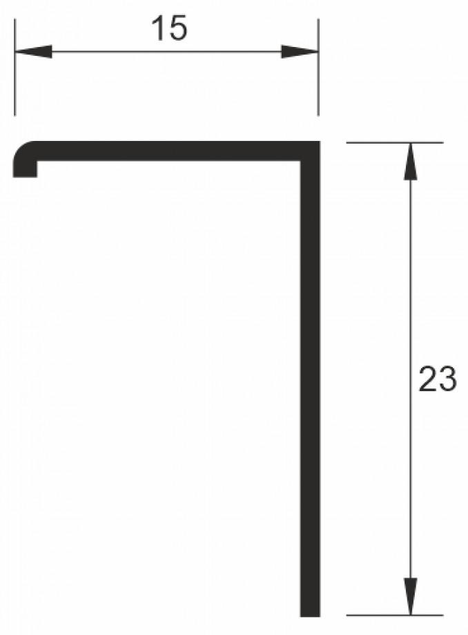 Al-lajsna L PROFIL M ravna 12mm LUX mat 2,7m 3