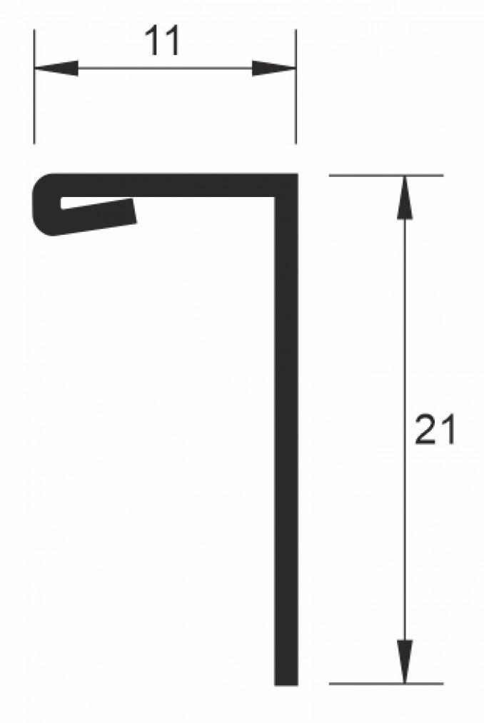Inox-lajsna L ravna 2,7m, sjajna 3