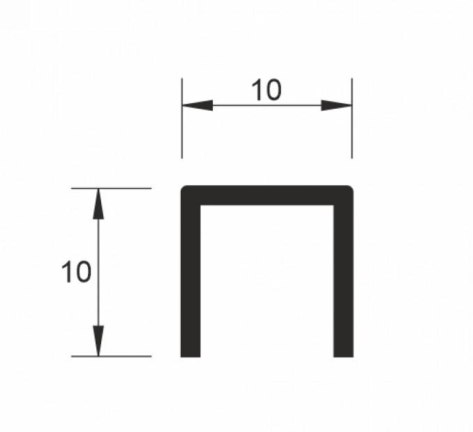 Al-lajsna bordura,10mm,2,7m sjajna 3