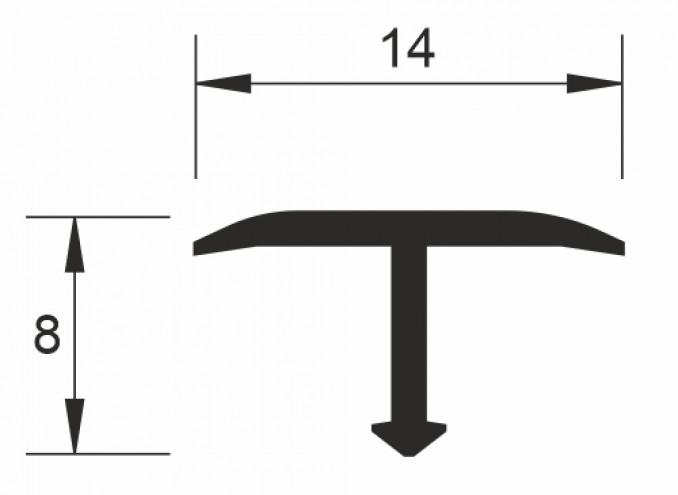 Al-lajsna PROFIL M prelazna T 14mm mat 2